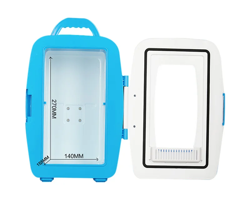 Mini lodówka przenośna lodówka 10L bez hałasu samochód i napój domowy makijaż pielęgnacja skóry zamrażarka ciepłe lub zimne chłodzenie 220V BX22