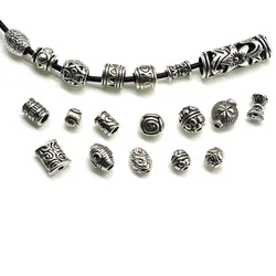 20pcs/lot Vintage Tibetan Silver Loose Metal Beads Bracelet Making Designer Decoration Craft Spacer Beads DIY Jewelry Making