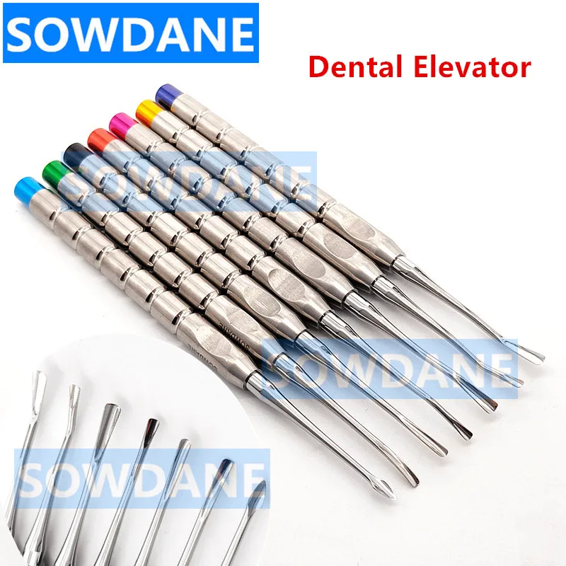 7pcs High Quality Dental Implant Tooth Elevator Knife Extraction Dentist Instruments Tool Stainless Steel Dental Surgical Tool