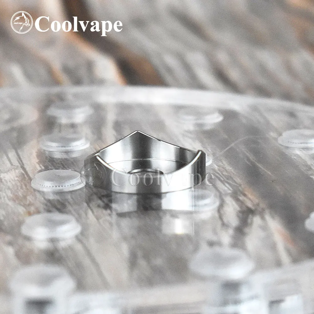 WOLF-Aço Inoxidável Anel Vape Acessórios, Hellfire Maverick, Rda Beleza, Hellfire, 24mm, Diâmetro Interno de 22mm