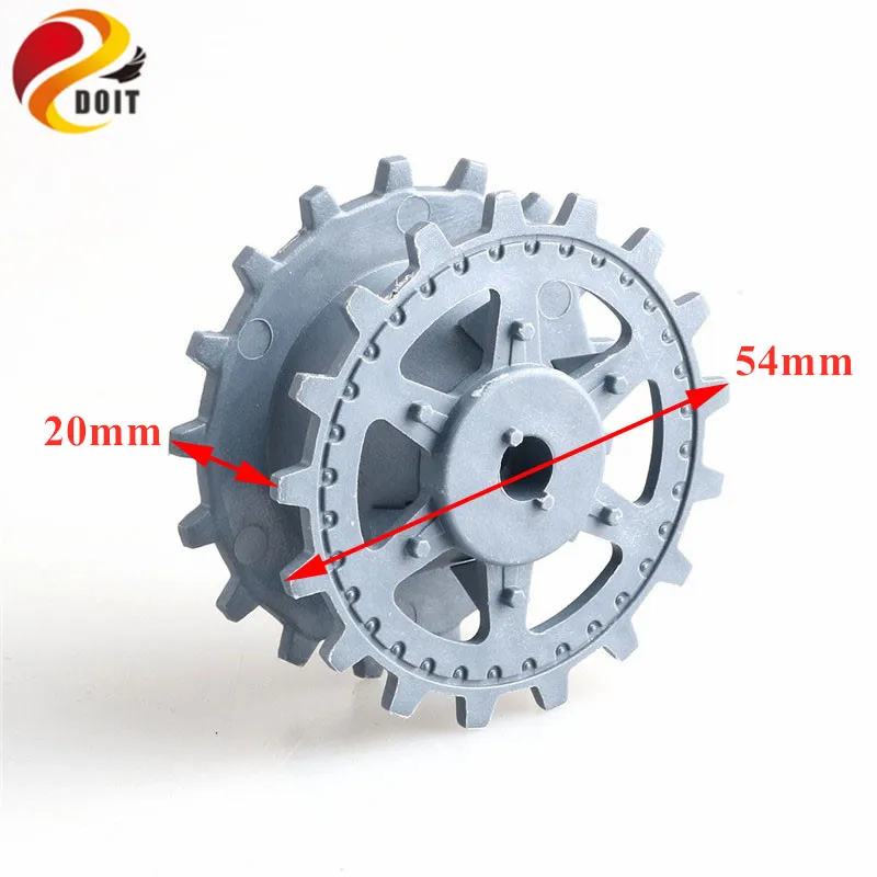 Nueva rueda motriz de plástico con acoplamiento tamaño interior 4mm, 5mm, 6mm para DOIT sobre orugas del chasis del tanque