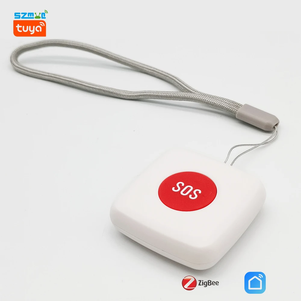 Zigbee Wifi yaşlı panik butonu Tuya sos itme bildirim devre dışı kişi için kablosuz acil Alarm agsmartsmartlife App