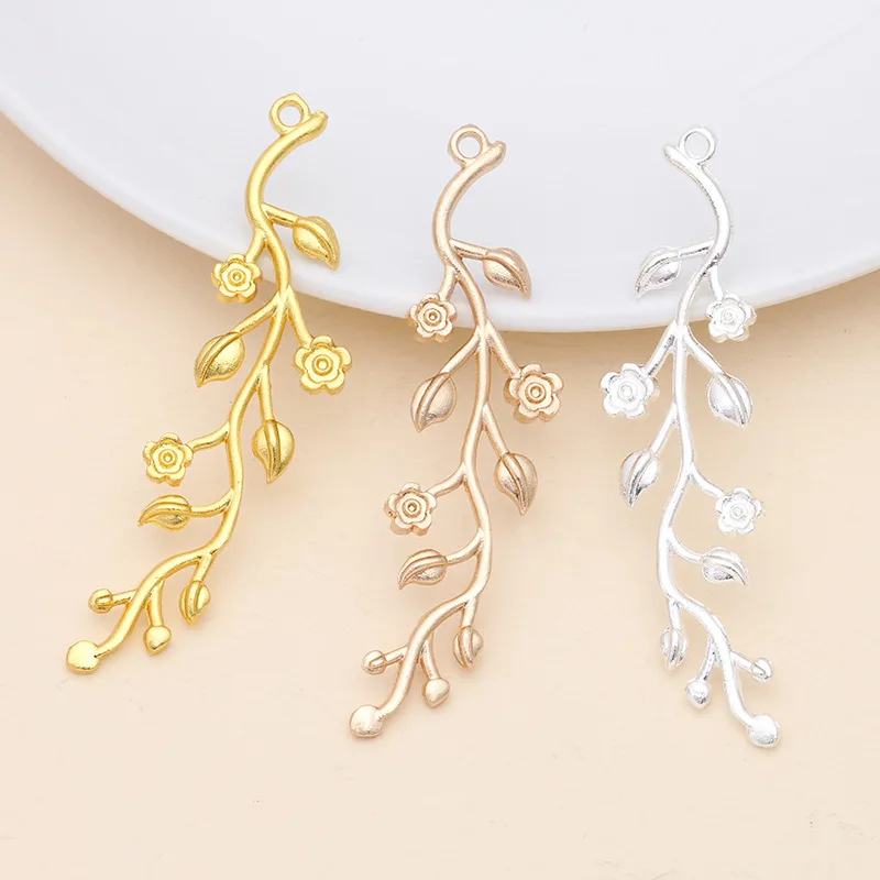 10pcs Leaf Charm Pendant Antique Bronze Retro Pendant for Necklace Accessories ewelry Making Findings Handmade Craft DIY 15x59mm