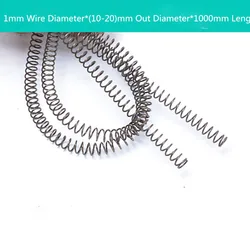 2PCS High-Quality Thin Long Coil Compression Extension Springs 1mm Wire Diameter (10-20)mm Outer Diameter 1000mm Length for Whol
