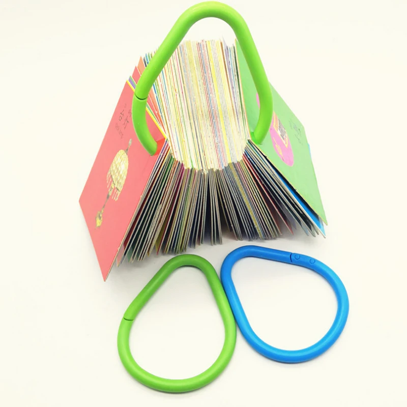 2PCS Double Buckle High Toughness Plastic Opening Ring Card Ring Color Multi-Function Buckle Ring Loose-Leaf Ring Buckle Binder