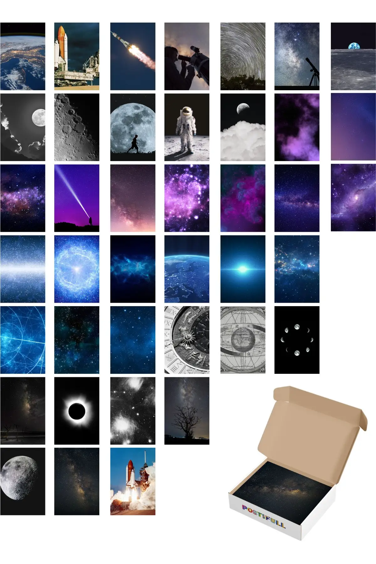 Galaxy Wall Poster Collage Set-40 Pcs-Aesthetic-Space Poster Set-10cm * 15cm