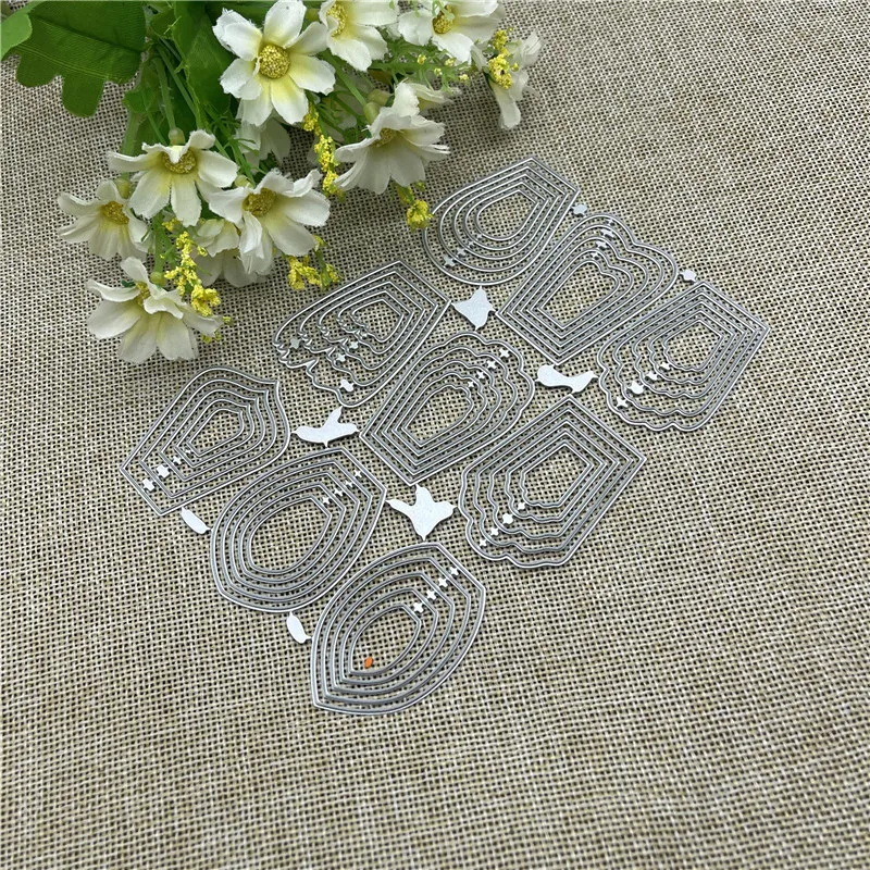 9pcs Different FlowerCraft  Metal Cutting Die Stencils for DIY Scrapbooking Album Decorative Embossing Handmade Paper Cards Gift