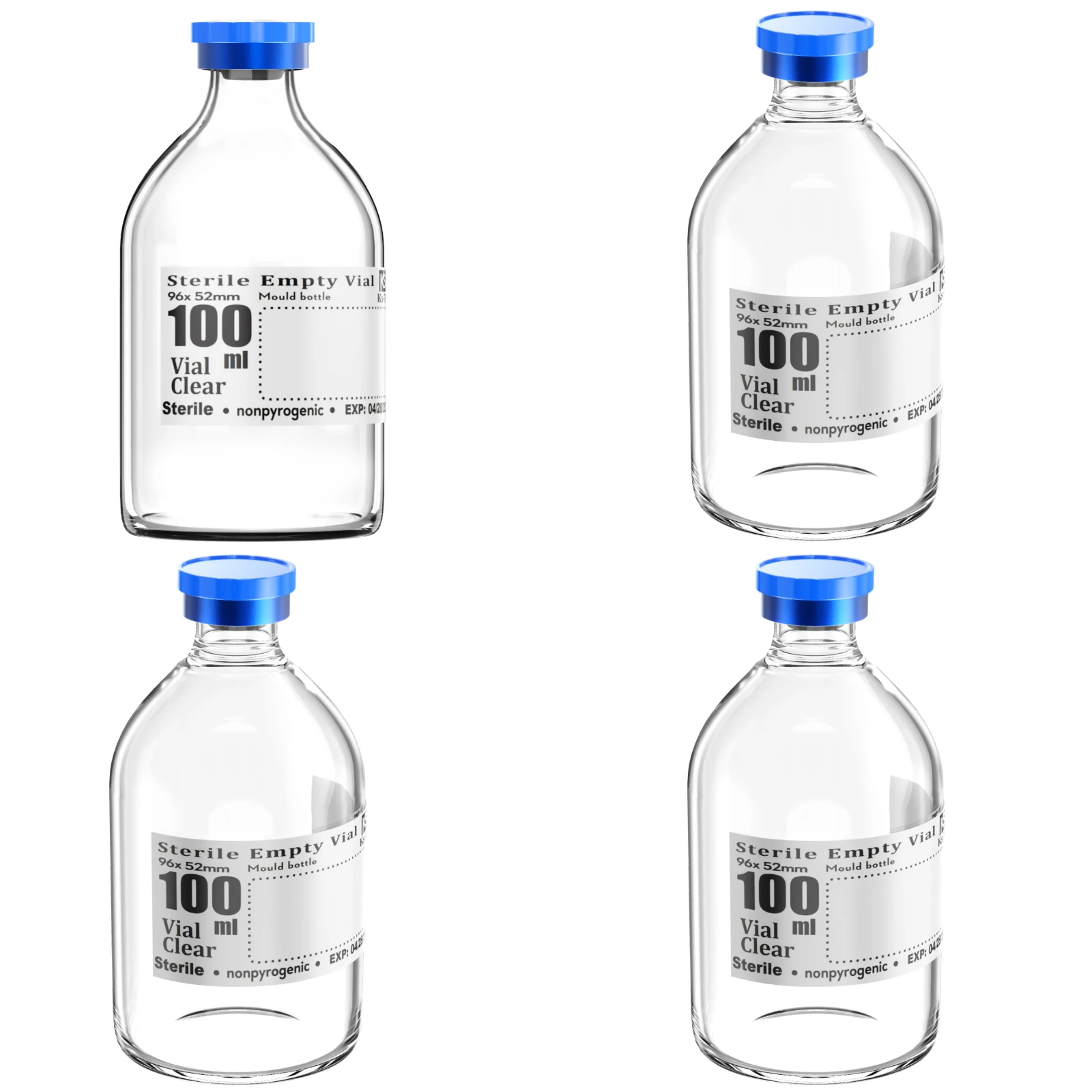 Ks-Tek Sterile Leere Fläschchen mit Selbstheilender Injektionsöffnung, mit Flip-Off Aluminiumkappe, Sterile Verpackung