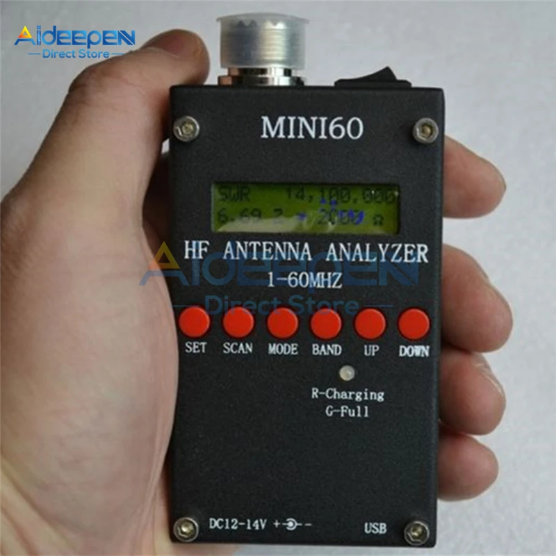 Mini60 Sark100 1-60MHz HF ANT SWR هوائي محلل متر فاحص مع أندرويد APP PC لهواة راديو لحم الخنزير