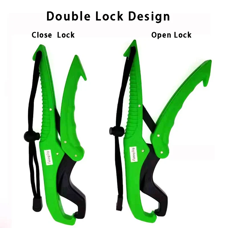 15cm 23cm Fish Grabber Plier Controller Practical Fishing Gripper Gear Tool ABS Grip Tackle Holder Clamp with Adjustable Rope