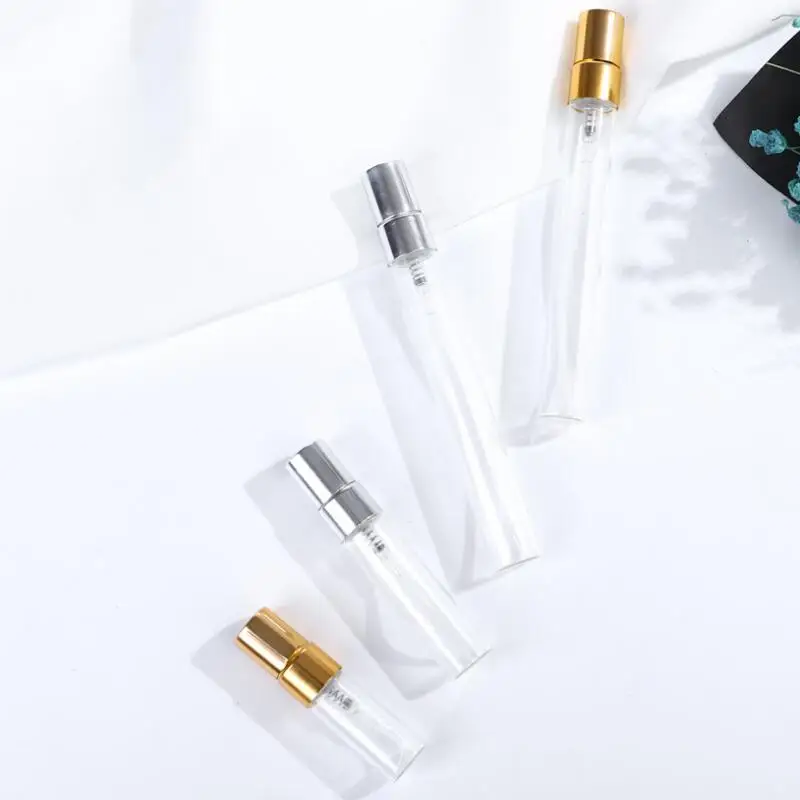 

2ML 3ML 5ML 10ML Transparent Glass Spray Bottle Refillable Perfume Atomizer Empty Sample Glass Vials LX2636