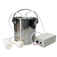 Dairy cow and sheep breast pump Small 220V household milking pump 5L stainless steel bucket Electric ewe and cow milking