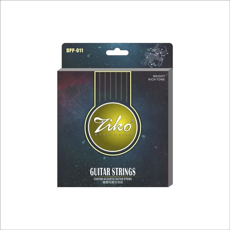 Ziko DPP 011 012 Akustikgitarrensaiten, beschichtet, Phosphorbronze, Rost, Upgrade, individuelle Verpackung, Musikinstrumententeile – Detail 4