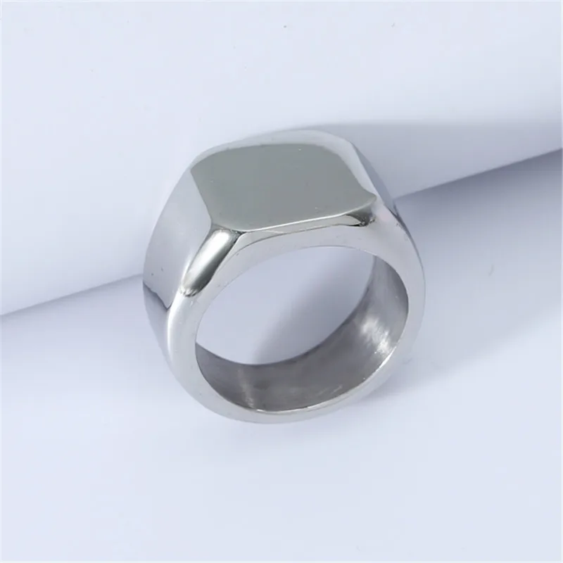 Geometric Design 14mm Stainless Steel Ring For Men And Women