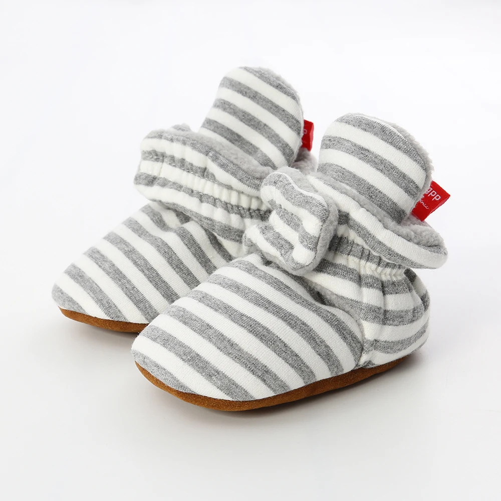 

Baby Boots Socks Winter Shoes Gingham Soft Cotton Tight Hook&loop First Walkers Newborn Infant Crawl Crib Shoe Moccasins