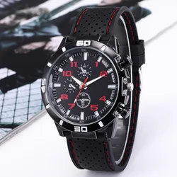 Reloj informal de moda para hombre, de alta gama, clásico, de silicona, venta al por mayor, 066