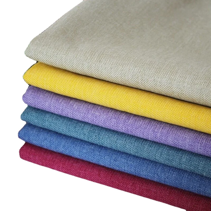 

Width 59inch Thick Cotton Linen Upholstery Sofa Fabric Cushion Tablecloth Plain Soft DIY Dust-Proof Material By the Yard