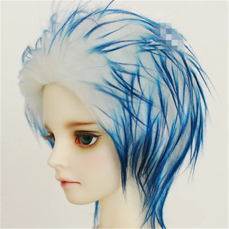 BJD Doll Wigs are suitable for 1/31/41/61/81/12 stylish versatile white personality short hair hair wig mohair imitation hair