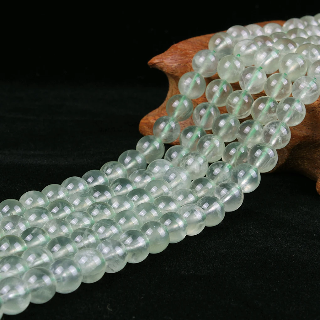 

Natural Round Prehnite Gemstone Loose Beads 6 8 10 12mm For Necklace Bracelet DIY Jewelry Making 15inch Strand