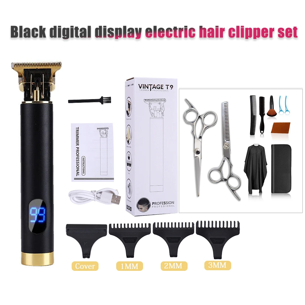 Điện USB Có Thể Sạc Máy Cắt Cỏ Kẹp Tóc Râu Cạo Râu Kiểu Tóc Cắt Chuyên Nghiệp Cắt Tóc Máy Dành Cho Nam