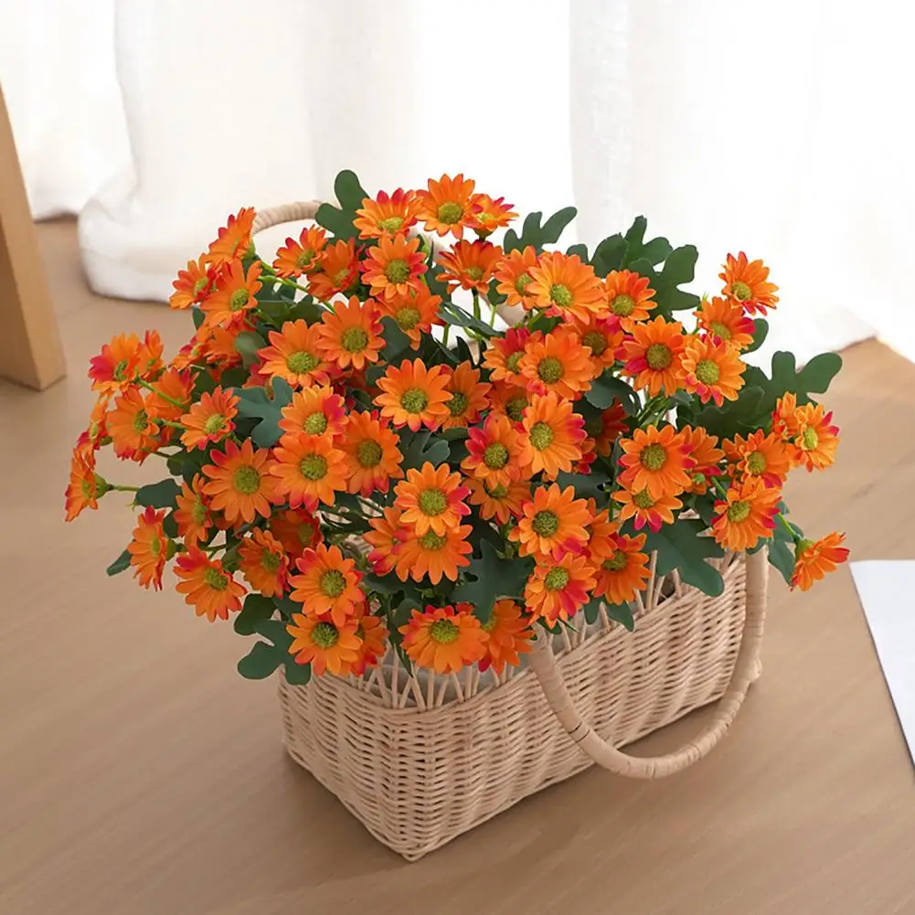 Artificial Daisys Flower Diy Fake Flower Decor Bright-colored Plastic Aesthetic Simulation Chrysanthemum for Home декор для дома