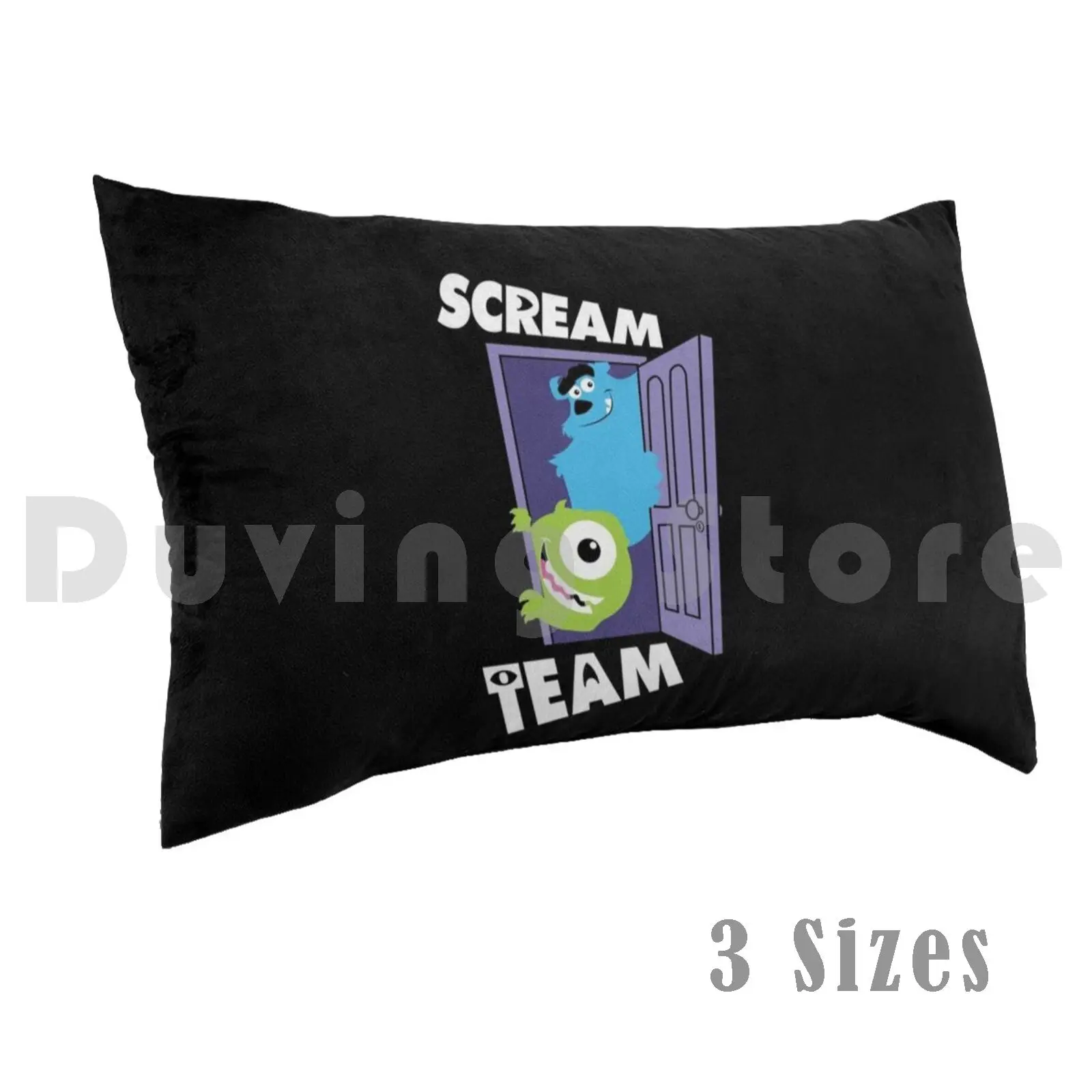 Scream Team Pillow Case DIY 50*70 Monsters Inc Mike And Sulley Patterns Quarantine Social Distancing Funny