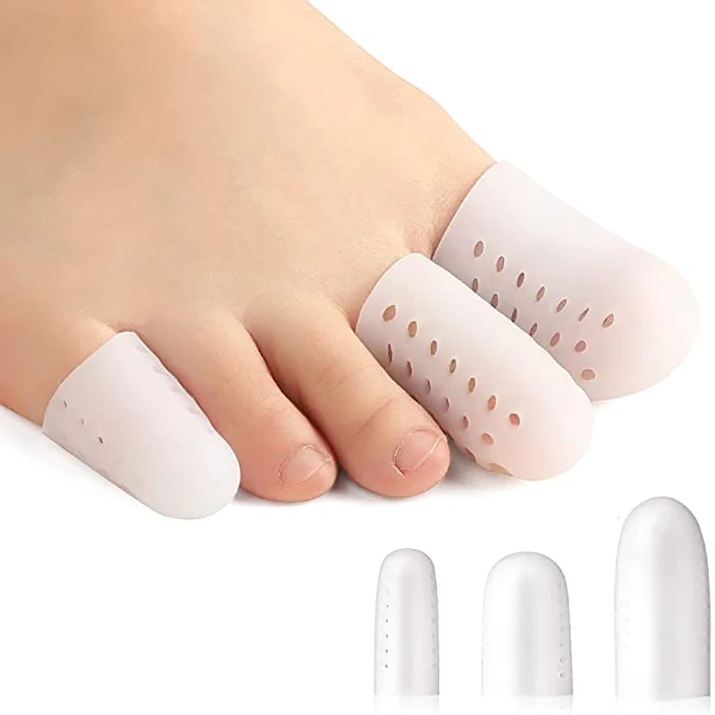 10pcs=5pair Toe Protector Finger Toe Care Silicone Soft Breathable Foot Corns Blisters Anti Friction Toe Cap Cover Health Care