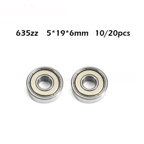 

635 635ZZ 5*19*6(mm) 10/20PCS bearing free shipping ABEC-1 bearings metal Sealed Miniature 635 635Z 635 ZZ chrome steel bearings