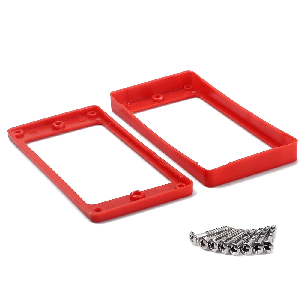 Red Plastic Pickup Mounting  For   Guitar W/ Screw Set Of 2