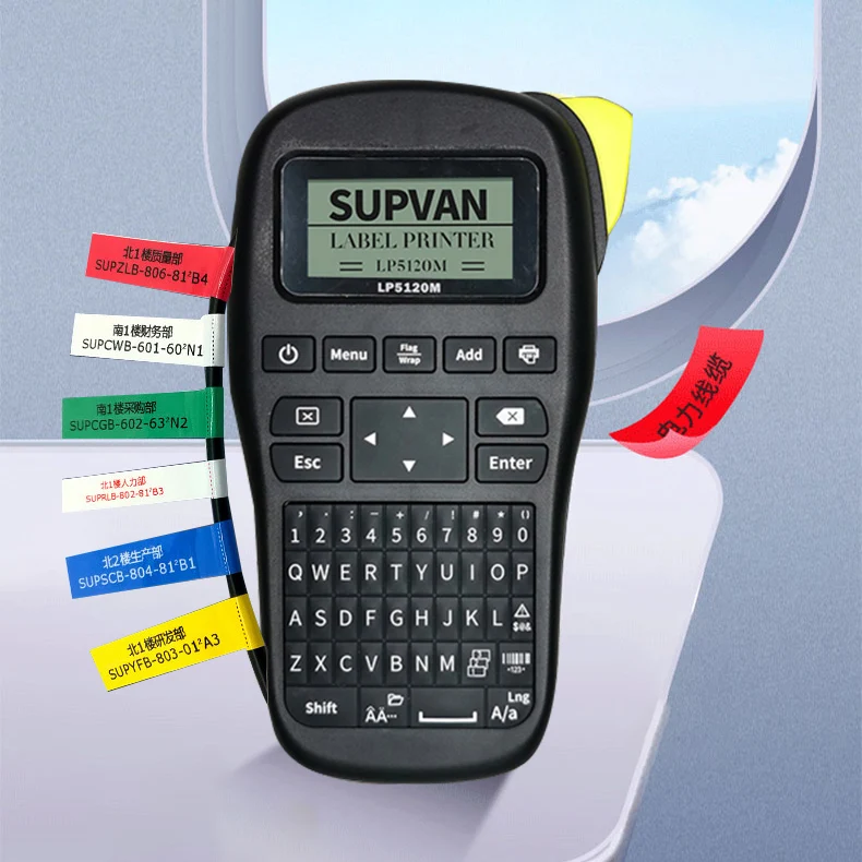 Hot Supvan Wireless Portable Handheld Label Printer LP5120 Industrial Fiber Labels Printer Printing Machine Original Label Tapes