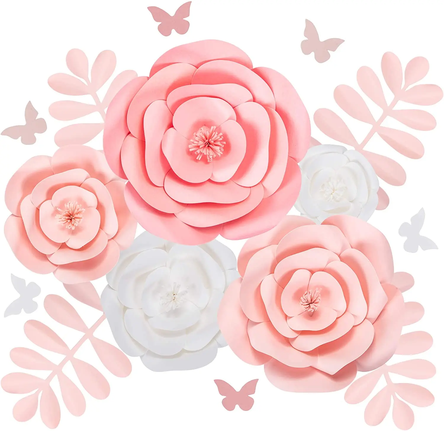 

Thorny Roses 15 pieces hand assembled LARGE 3D paper Flower decoration for wall wedding bridal shower baby shower nursery