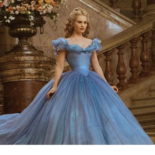 Blue Butterfly vestido de noiva 2018 prom evening gown cap sleeve ball gowns Cinderella boat neck mother of the bride dresses