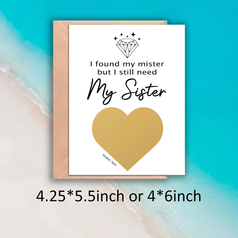 

Custom Bridesmaid Scratch Off Card, Bridesmaid Gift, I Found My Mister, I Still Need My Sister Card, Bridesmaid Proposal Card