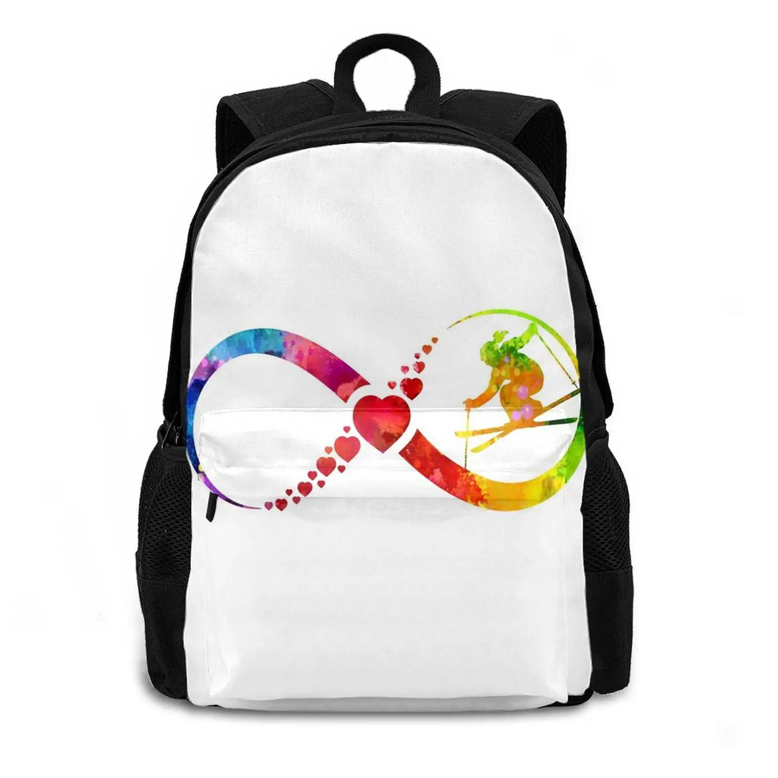 Skiing Infinity Watercolor Fashion Travel Laptop School Backpack Bag Skiing Skiing Skiing Lover Skiing Life Skiing Ideas Skiing