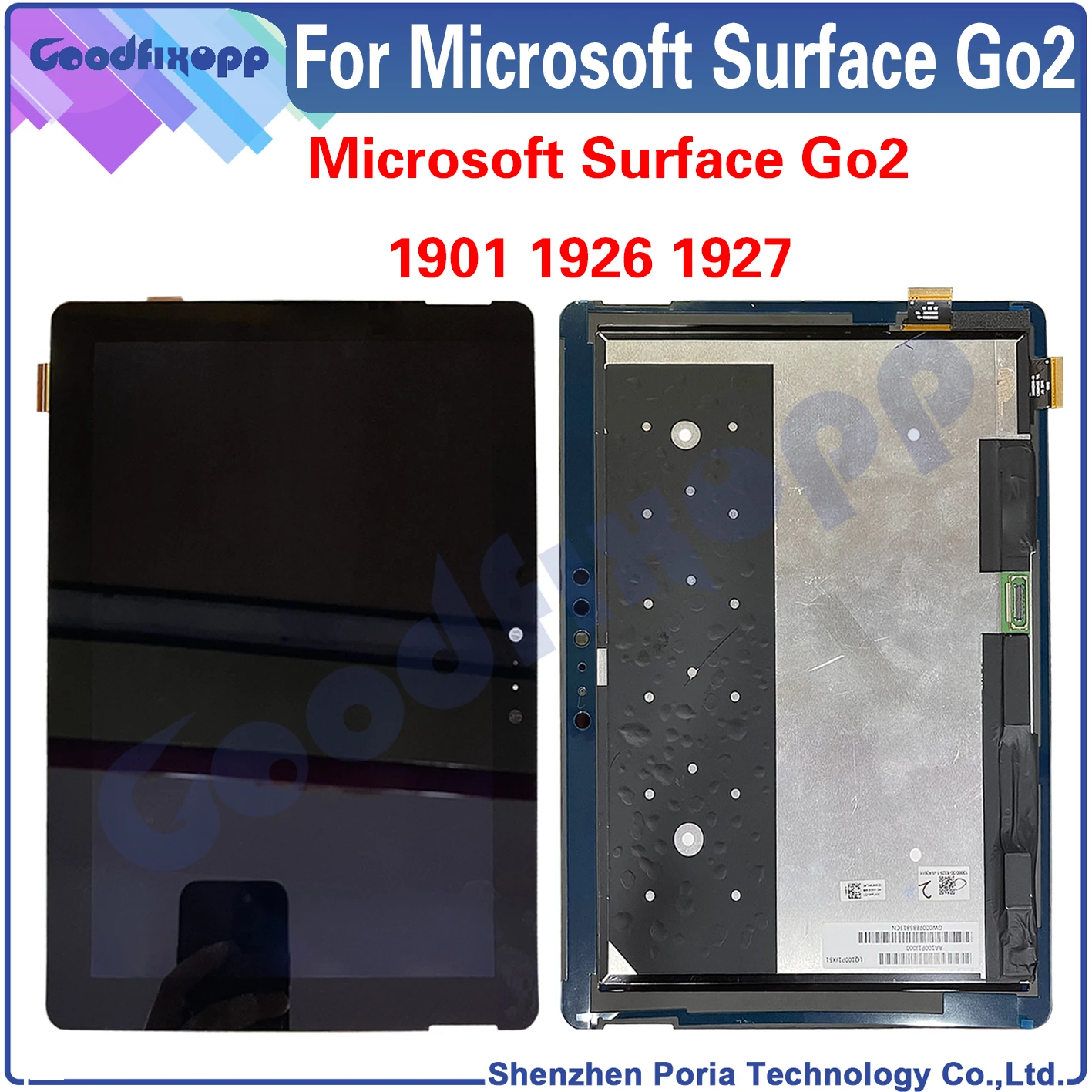 Test al 100% per Microsoft Surface Go 2 1901 1926 1927 schermo GO2 Display LCD Touch Digitizer Assembly parti di riparazione di ricambio