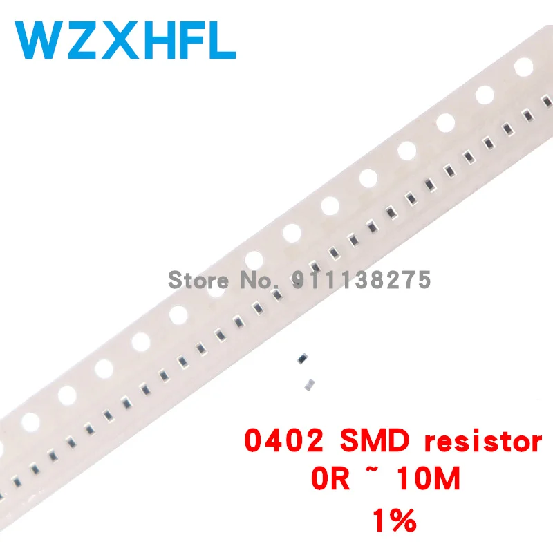 100pcs 0402 5% SMD resistor 0R ~ 10M 1/16W 0 1 10 100 150 220 330 ohm 1K 2.2K 10K 100K 0R 1R 10R 100R 150R 220R 330R 1M 4.7K