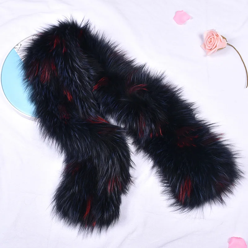 Besfilin Genuine Fox Fur Scarf Collar for Women, Double-Faced, Neck Versatile, Hand Woven, Keep Warm, Spring  Autumn and Winter