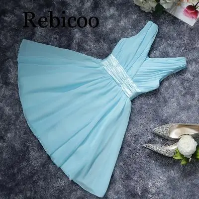 Robe de soiree V-Neck evening party dress Simple Solid Color Pleat Chiffon Vestidos de festa dresses Tailor Custom Made