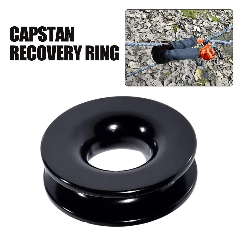 Aluminum Alloy Capstan Recovery Ring Trucks Towing Snatch Block Off Road Winch Pulley Cable Hook For Car Accessories