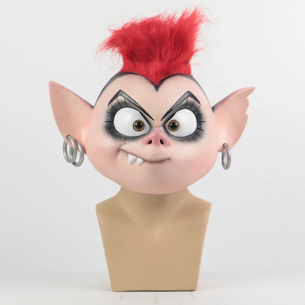 Trolls World Tour 2 Cosplay Queen Barb Punk Mask, Latex Mask, Masquerade Party, Props, New