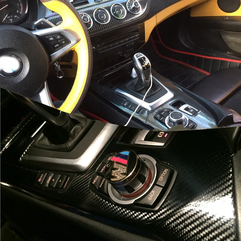 Car-Styling 3D 5D Carbon Fiber Car Interior Center Console Color Change Molding Sticker Decals For BMW Z4 E89 2009-2016