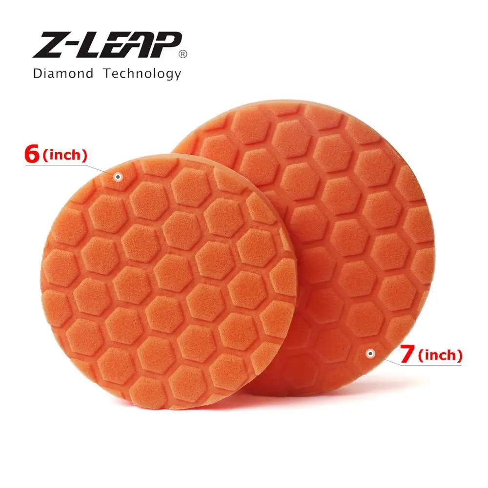 Z-LEAP 6/7 Inch 3pcs Car Foam Sponge Polishing Pads Kit 150/180mm Glass Buffing Waxing Cleaning Disc For Car Polisher Machine