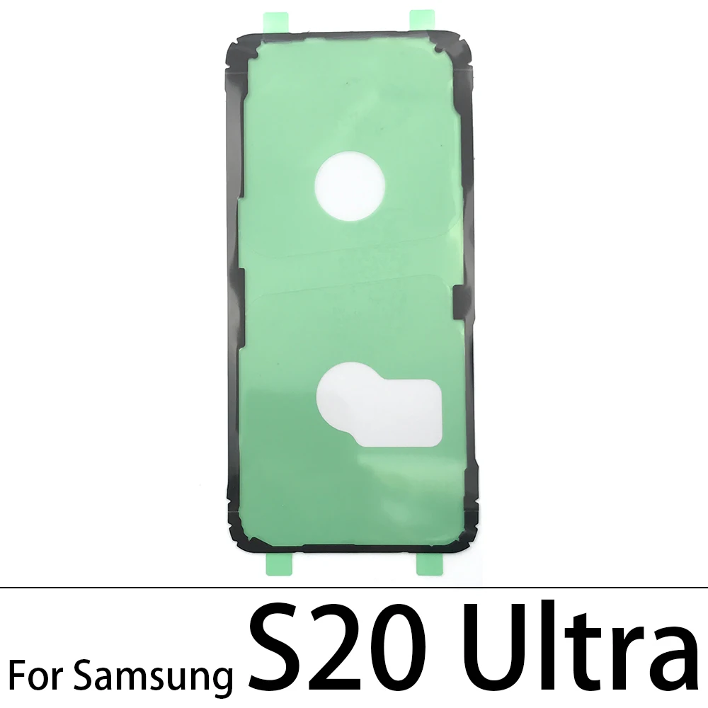 Pegatina de cubierta de vidrio de batería trasera de pegamento impermeable para Samsung S8, S9, S10, S20 Plus, S10e, S7, S7 Edge, Note 5, 8, 9, S20