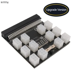 Breakout Board 12Port 6Pin Connector LED Display 12V Power Module for HP 1200W 750W PSU Server GPU Miner BTC Mining Power Supply