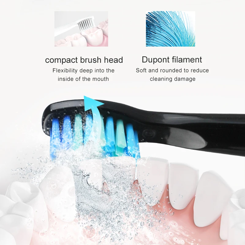 Seago Electric Toothbrush Rechargeable Sonic Vibrate 4 Clean Modes Waterproof Brushes Soft Bristle Portable Adult Timer Brush