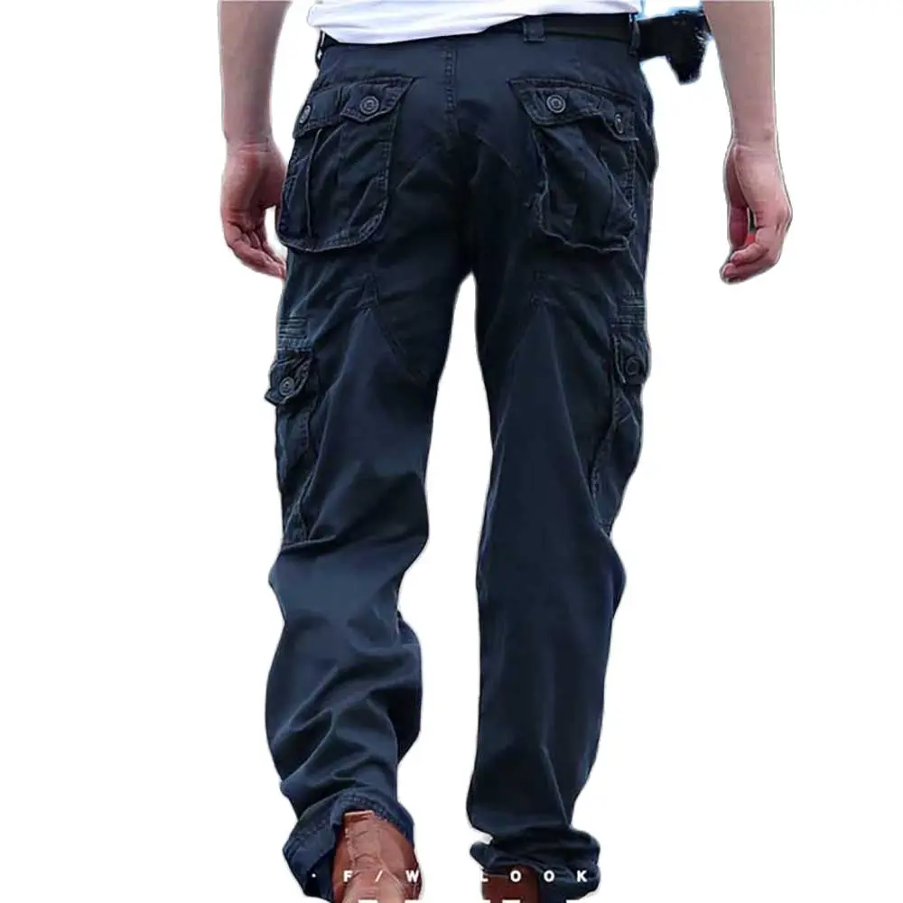 Trendy Cargo Broek Man Casual Militaire Stijl Broek Straight Losse Baggy Broek Vintage Zakken Broek Mannen Joggers Kleding