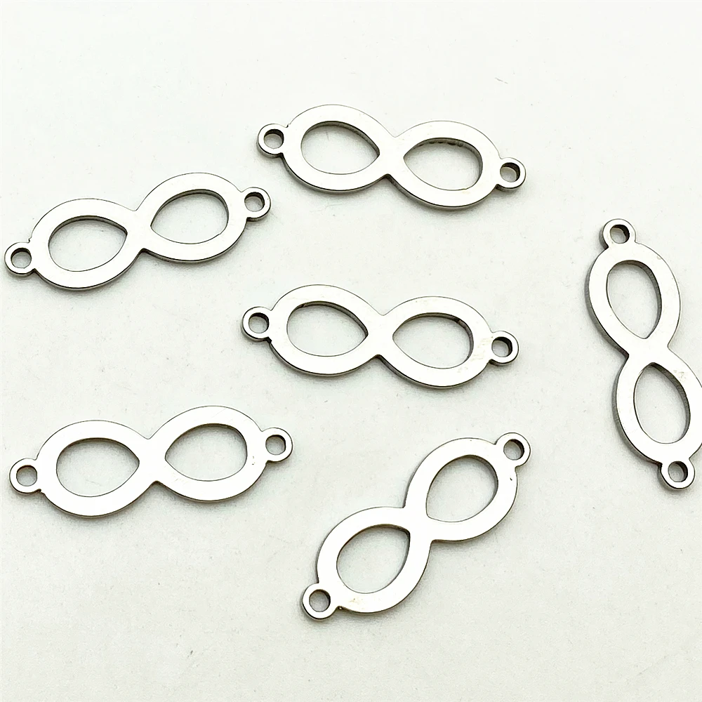 

6Pcs 7*21mm Infinity Symbol Love Connectors Stainless steel Never Fade Pendant Handmade Jewel Diy Jewelry Making