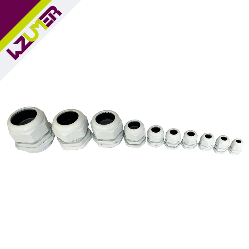 10 Pcs Plastic Waterproof Adjustable 2 - 12mm Cable Gland Joints, M8, M10, M12, M16, M18, M20, UL