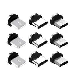 McGiLLon 10 stuks magnetische tips voor iPhone Samsung mobiele telefoon vervangende onderdelen 3 IN 1 plug micro converter kabel adapter type C