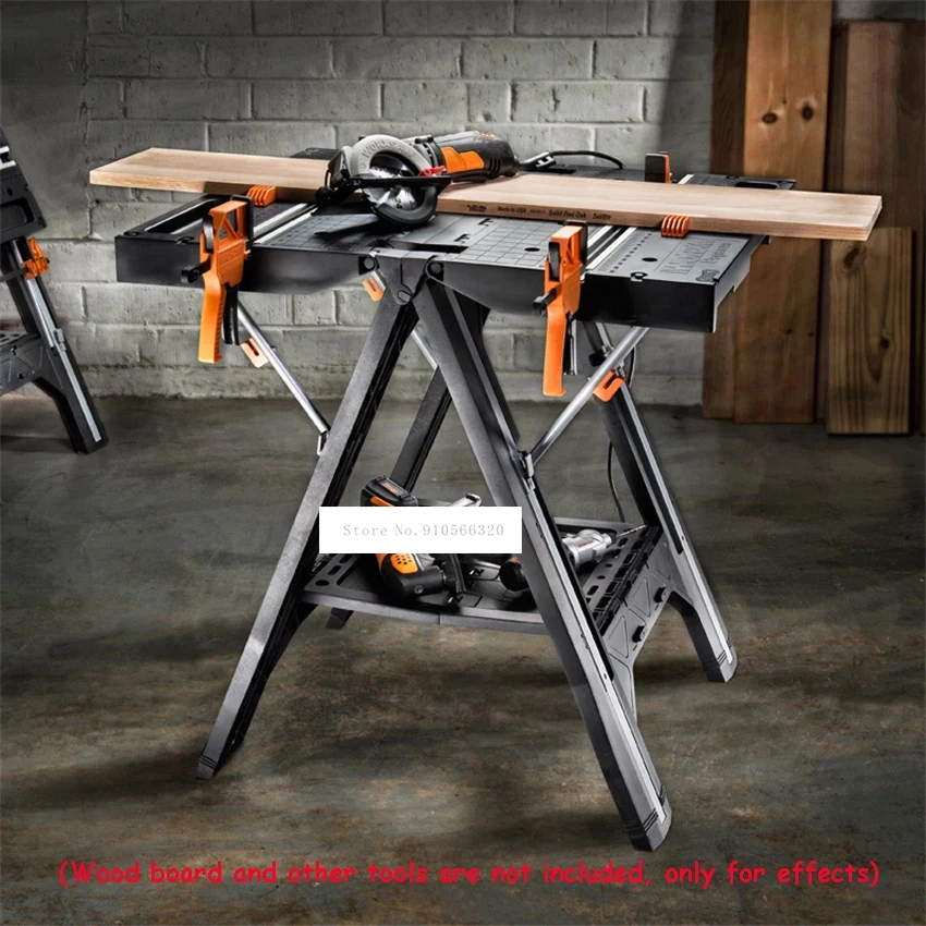 WX051 Multifunctional Workbench Folding Working Tool Table High-quality Non-slip Woodworking Table Portable Household Work Table